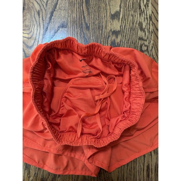 Nike Women's Orange Tempo Dri-Fit‎ Running Gym Workout Shorts Lining Size Large - Picture 3 of 7